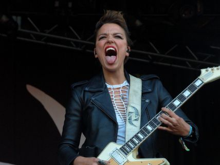 Lzzy Hale is the lead singer of rock band Halestorm.